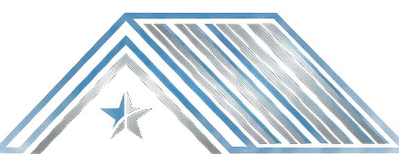 Show Me Metal Roofing emblem, a standing seam roof over a star
